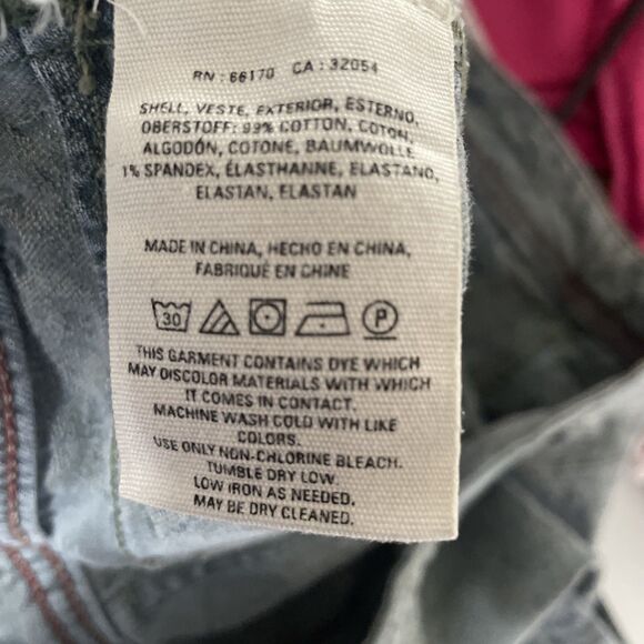 Anthropologie The Wanderer Green Floral Tone On Tone Pants Size 32 - Picture 9 of 9